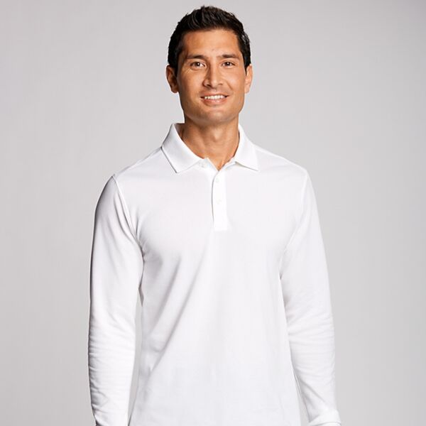 Cutter & Buck Advantage Tri-Blend Pique Mens Long Sleeve Polo Thumbnail