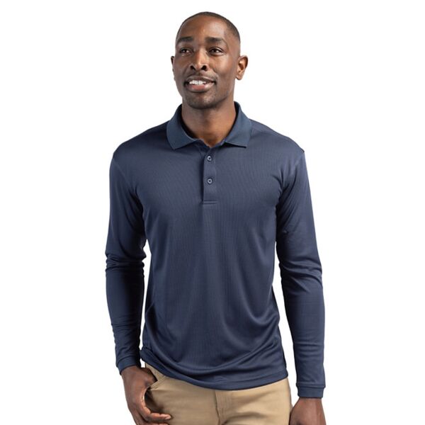 Clique Ice Pique Mens Long Sleeve Tech Polo Thumbnail